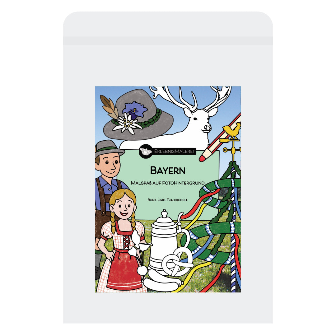 Malkarten-Set Bayern mit bayrischen Motiven