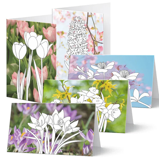 Grußkarten zum Ausmalen