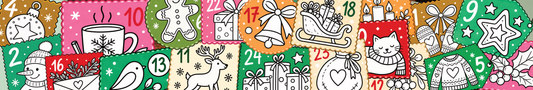 Adventskalender Zahlen 1 - 24 zum Ausdrucken