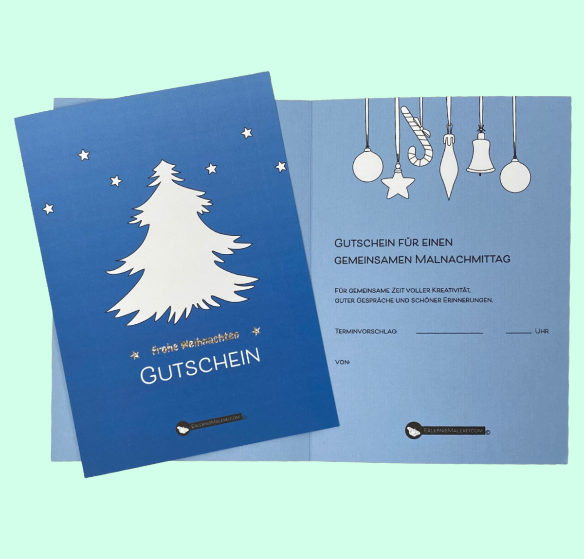 Gutschein zu Weihnachten - kostenlos downloaden