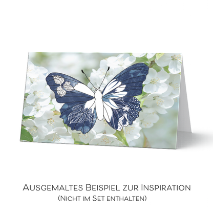Grußkarten-Set "Flügelleicht" zum Ausmalen